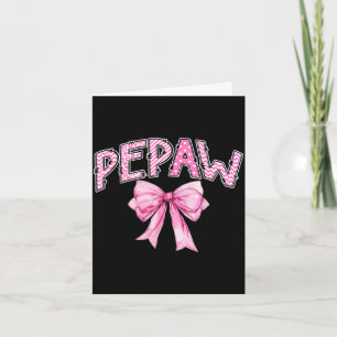 Tarjeta Lazo rosa coquette a juego de cumpleaños de Pepaw