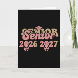 Tarjeta Lazo Rosa Coquette Senior 2026 2027 Graduación _3