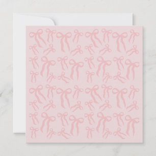 Tarjeta Lazos de cinta rosa boho patrón en rosa polvo rubo