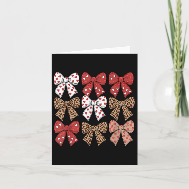 Tarjeta Lazos de Coqueta de Estampado de Leopardo Guepardo (Anverso)