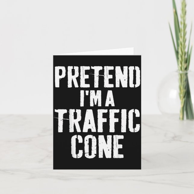 Tarjeta Lazy Easy Halloween Costume Pretend I'm A Traffic  (Anverso)