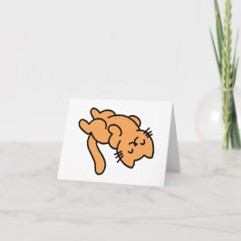 Tarjeta Lazy Naranja Cat BLANK
