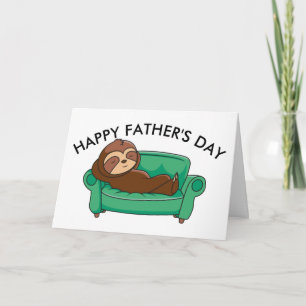 Tarjeta Lazy Sloth Funny Fathers Day Personalizado