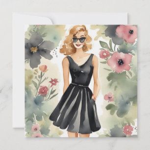 Tarjeta LBD sofisticada: clásica y refinada