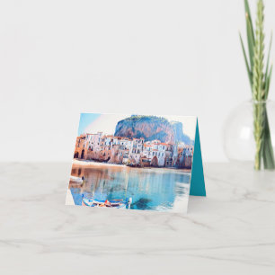 Tarjeta ldp CEFALU - Sicilia - playa - panorama