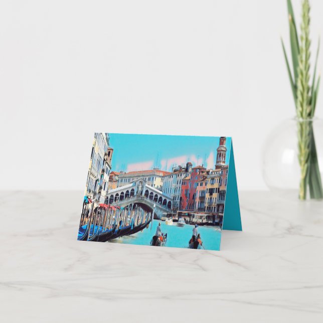 Tarjeta ldp VENICE - góndolas - rialto - (Anverso)