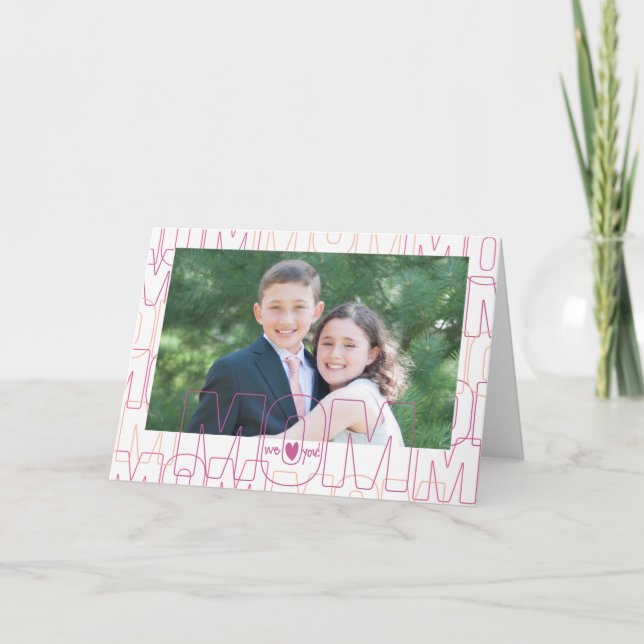 Tarjeta ¡Le amamos, mamá! (Anverso)