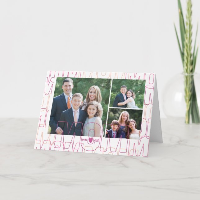 Tarjeta ¡Le amamos, mamá! x3 (Anverso)