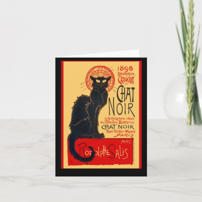 Tarjeta Le Chat Noir, El Gato Negro, Bella Artes (Anverso)