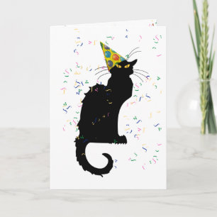 Tarjeta Le Chat Noir Feliz Cumpleaños
