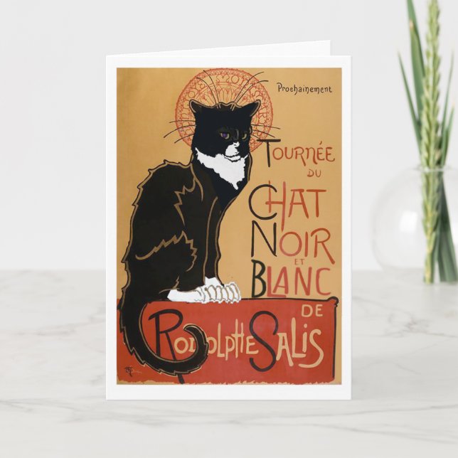 Tarjeta Le Chat Noir y Blanc (Anverso)