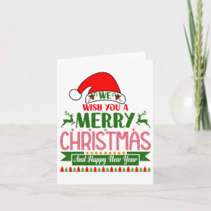 Tarjeta Le Deseamos Una Feliz Navidad Y Feliz Año Nuevo.