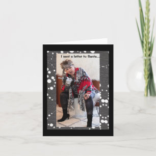 Tarjeta Le envié una carta a Santa para un traje de cumple