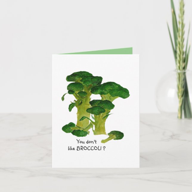 Tarjeta Le gusta o NO le gusta el brócoli (Anverso)