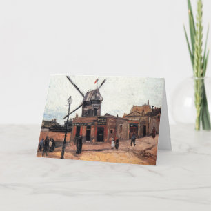 Tarjeta Le Moulin de la Galette de Vincent van Gogh