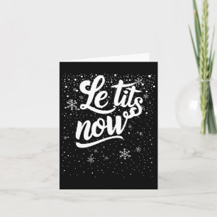 Tarjeta Le Now Swooshed Text Design Navidades Xmas Adultos