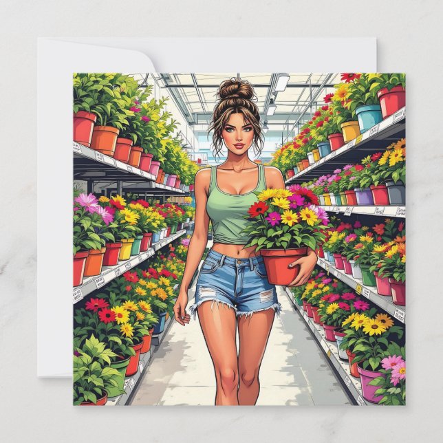 Tarjeta Le ruego a su jardín | Divertido ardid para un ami (Anverso)
