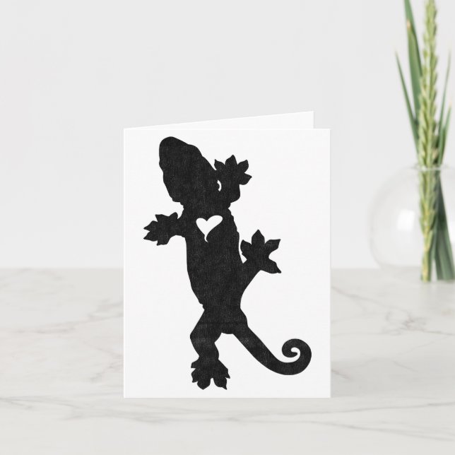 Tarjeta Leachie New Caledonian Gecko Artsy Distressed  (Anverso)