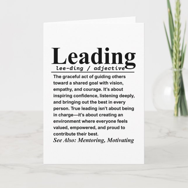 Tarjeta Leading (Anverso)