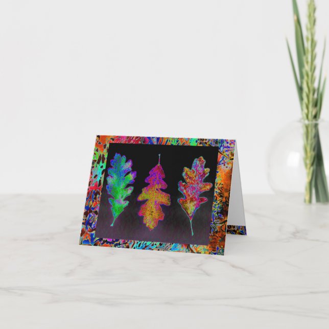 Tarjeta Leaf Trio Notecard (Anverso)