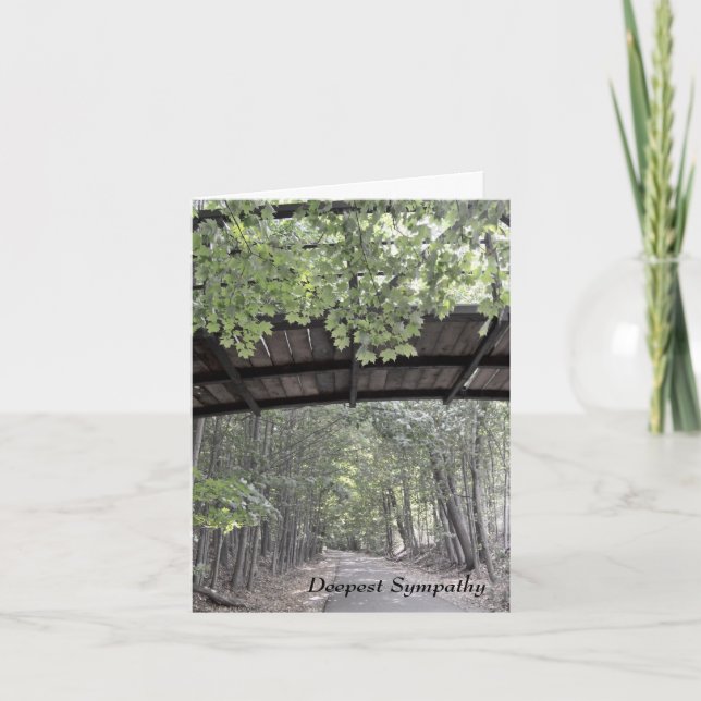 Tarjeta Leafy Bridge Sympathy Card (Anverso)