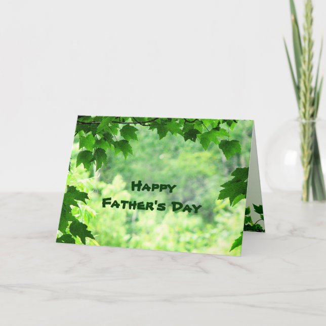 Tarjeta Leafy Fathers Day (Anverso)