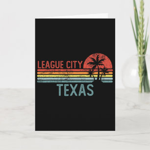 Tarjeta League City Texas Divertido Usa Ciudad Viaje Hogar