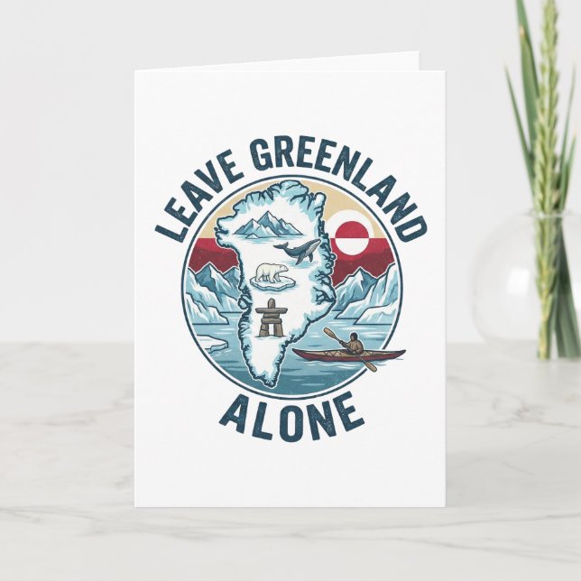 Tarjeta Leave Greenland Alone (Anverso)