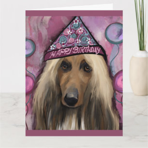 Tarjeta Lebrel Afgano          