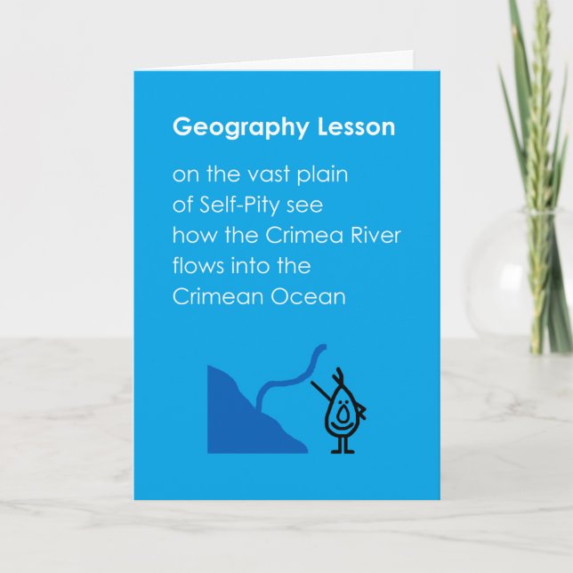 Tarjeta Lección De Geografía Una Idea Graciosa De Tu Poema (Anverso)