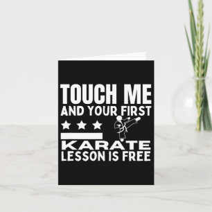 Tarjeta Lección Karate Para Entrenador Gratuito Funny Kara