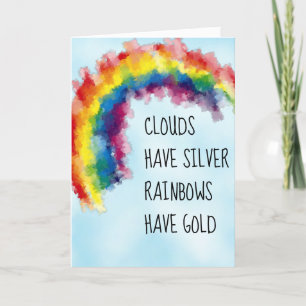 Tarjeta Leche de arcoiris de oro