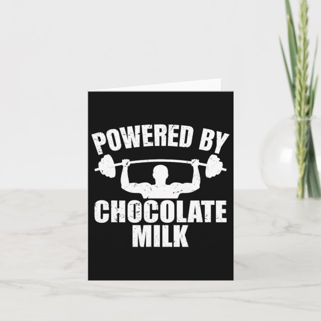 Tarjeta Leche de chocolate Gym Fitness Workout Bodybuildin (Anverso)