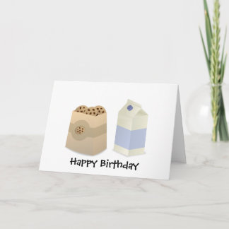 Tarjeta Leche y galletas