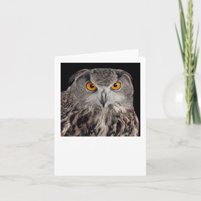 Tarjeta Lechuza águila euroasiática (Anverso)