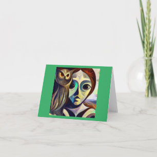 Tarjeta Lechuza animal espirituosa 3