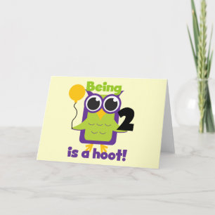 Tarjeta Lechuza Hoot 2 cumpleaños camisetas y regalos de T