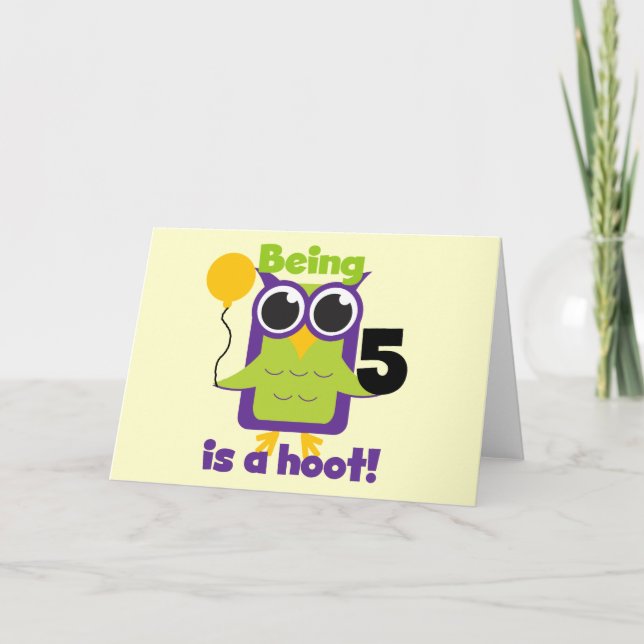 Tarjeta Lechuza Hoot Camisetas y Regalos de cumpleaños (Anverso)