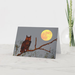 Tarjeta Lechuza Horneada   Luna llena