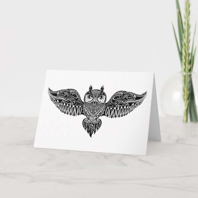 Tarjeta Lechuza inspirada (Anverso)