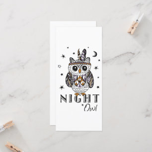 Tarjeta Lechuza nocturna