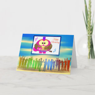 Tarjeta Lechuza pop