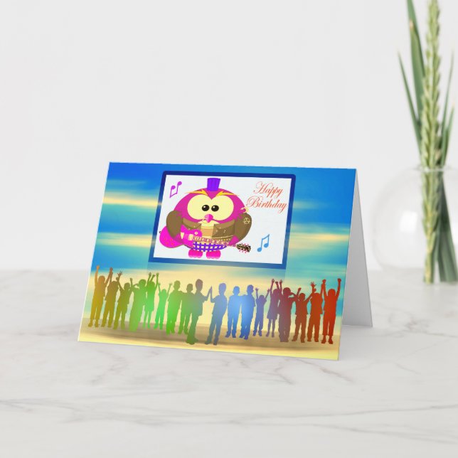 Tarjeta Lechuza pop (Anverso)