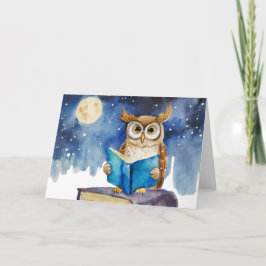 Tarjeta Lechuza Soberana leyendo el gran aniversario de la