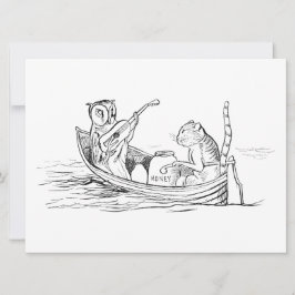 Tarjeta Lechuza y el Pussycat (por Edward Lear)