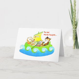 Tarjeta Lechuza y Pussycat les desean un cumpleaños feliz