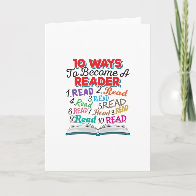 Tarjeta Lector de libros 10 maneras de convertirse en lect (Anverso)