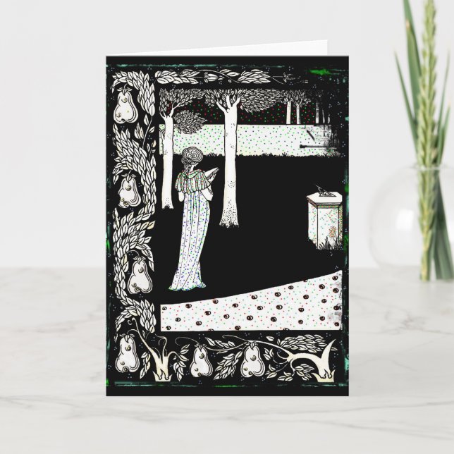 Tarjeta Lectura de Beale Isolda del La en el jardín (Anverso)