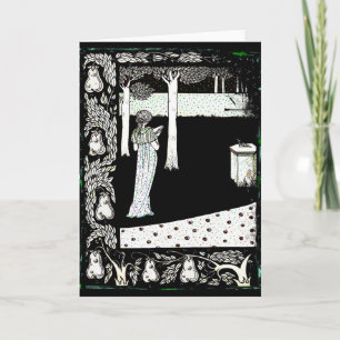 Tarjeta Lectura de Beale Isolda del La en el jardín