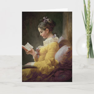 Tarjeta Lectura de la chica joven, c.1776